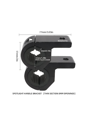 Xuweiwei 2pcs 8mm Alüminyum Alaşım Tutamak Braket 6mm 8mm 10mm Yardımcı Sürüş Işığı Bağlantı Braketi