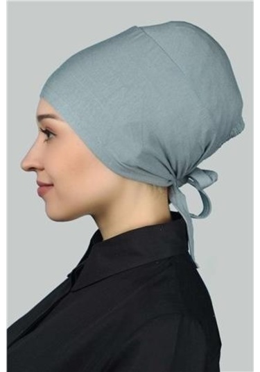 Kadın Pratik Dikişsiz Bağcıklı Kaymayan Tesettür Penye Bone Koyu Firuze Yeşil