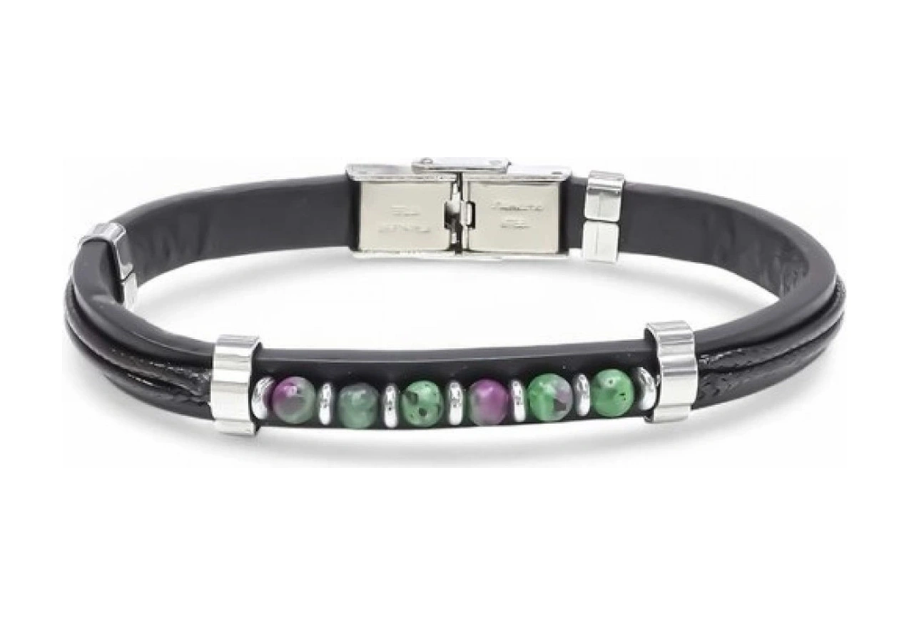 Moncuk Design Zümrüt Taşlı Deri Bileklik 33511g6d5m Çok Renkli