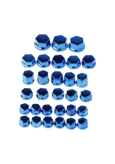 Ganzhoushop Yamaha Vida Suntek Somun Parça Motosiklet Mavi Kapatma Dekorasyon Civata Başlığı 30 Vt Mavi