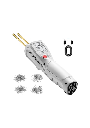 Tenfowee Kablosuz Plastik Kaynak Makinesi - Lcd Ekranlı, Li-po Pil, Hızlı 3-5sn Isınma, Çeşitli Tamir İşlevleri, Beyaz