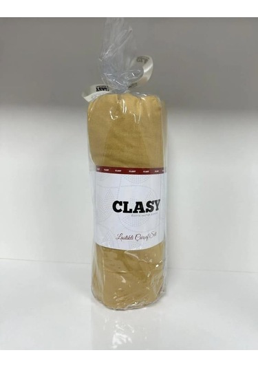 Clasy Tek Kişilik %100 Pamuk Ranforce Lastikli Çarşaf Seti 100 X 200 Hardal