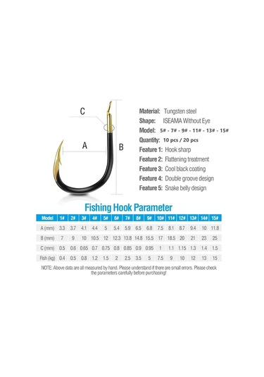 MSO VIP Kalite Tungsten Çelik Olta Balıkçılık İğne