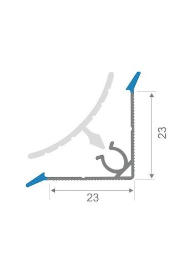 Mutfak Tezgah Süpürgelik Iç Bükey Düz Beyaz 1 Boy 3,66 Metre