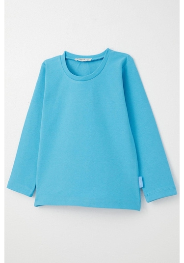 Breeze Erkek Bebek Uzun Kollu Tişört Basic 9 Ay-3 Yaş, Mavi Mavi