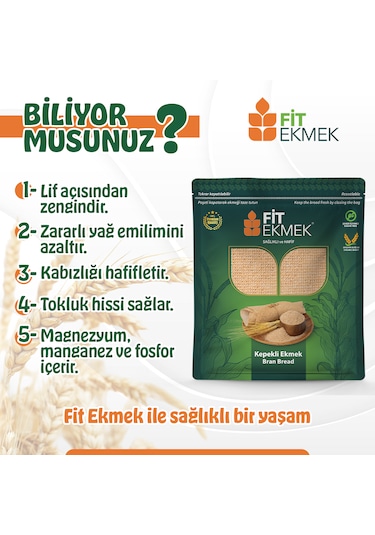 Fit Kepekli ,yulafli ,chia ,arpa ,çavdar Ve Keten Tohumlu Lavaş Ekmeği 300gr