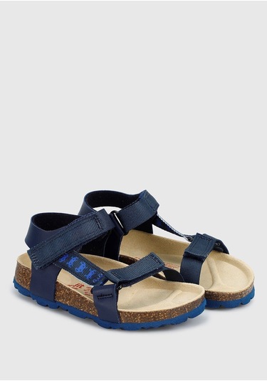 Superfit Mavi Deri Erkek Çocuk Düz Sandalet Mavi