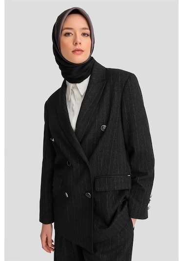 Armine Simli Ceket 24k5721 Siyah Siyah