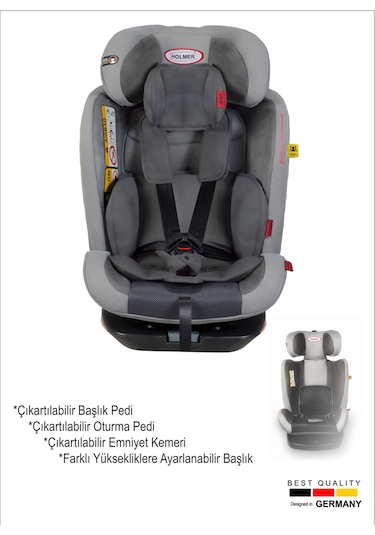 Holmer Kids Maxi Protect Aero 3D 360° Dönebilir Isofix 0  -  36 KG Oto Koltuğu