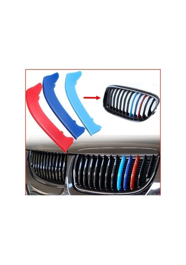 Bmw E90 M Stil Panjur Şeridi 2003 - 2008 Uyumlu Böbrek Klipsi  Panjura Uyar  -