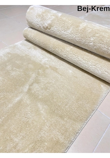 KREM Kaymaz Taban Peluş Post Yolluk Koridor Antre Mutfak Yatak Odası Kesme Halı