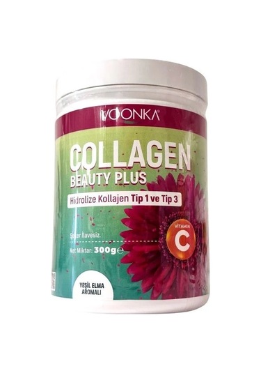 Voonka Tip I-III Yeşil Elma Collagen Beauty Plus Powder 300 G