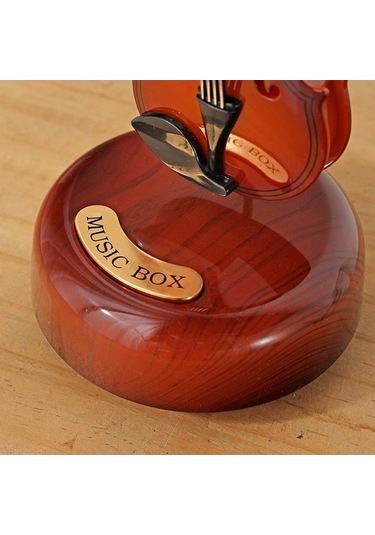 Ulzyvf Klasik Keman Tasarımı Kurmalı Müzik Kutusu - Döner Tabanlı Mini Hediye