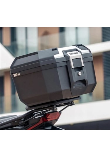 Motosiklet Arka Çanta Shad Terra Alüminyum Motor Tur Çantası 41 Lt Silver Siyah - Gümüş