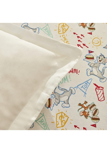 Karaca Home Tom Ve Jerry Cute And Cranky Tek Kişilik Çarşaf Takımı Renkli