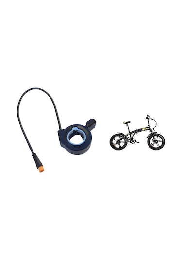 Jeep Fm5 Elektrikli Bisiklet Gaz Kolu İtmeli Su Geçirmez 3 Pinli Erkek Giriş Siyah