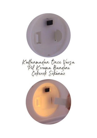 Led Mum Kamp Lambası 1 Adet - Tipi Pil Dahil Dumansız Alev Ledli Dekoratif Mum Dekor Işığı Siyah Pt437 Siyah