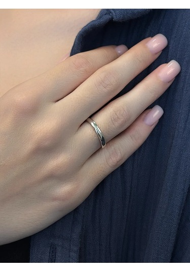 Serebranyj Dom 925 Ayar Gümüş "vazgeçilmez" Nikah Yüzüğü 429066663 Gri