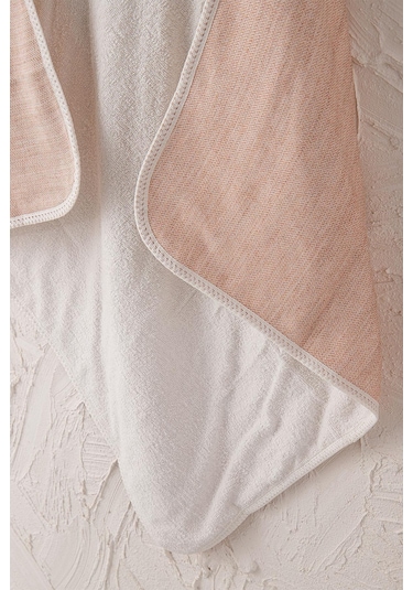 Ecocotton Hasna Terra 2-5 Yaş %100 Organik Pamuk Keten Melanj 4' Lü Bebek Panço Seti Turuncu