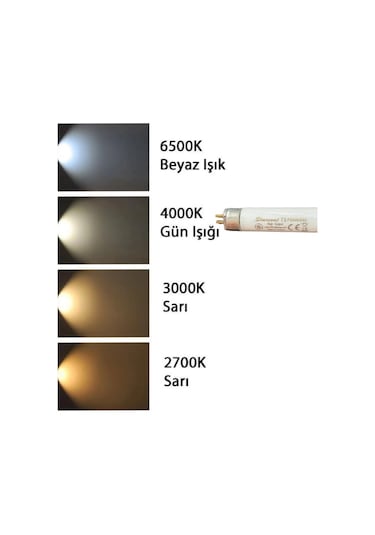 1 Adet General 54w 840 Günışığı 4000k G5 Duylu T5 Floresan