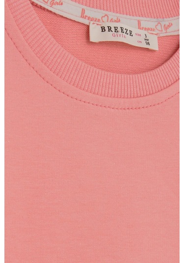 Breeze Kız Çocuk Eşofman Takımı Unicorn Baskılı 1-4 Yaş, Pudra-pudra Pudra