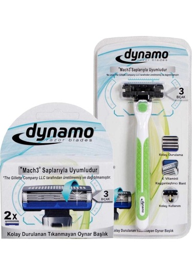Dynamo 3 Bıçaklı Tıraş Makinesi + Yedek Başlık 2'li
