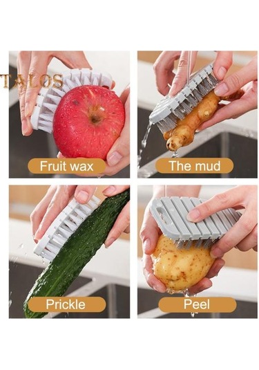 Gri Patates Soyucu Uygun Ergonomik Tasarım Mini Pretty Restoran İçin Emek Tasarrufu Sağlayan Meyve Fırçası Gri