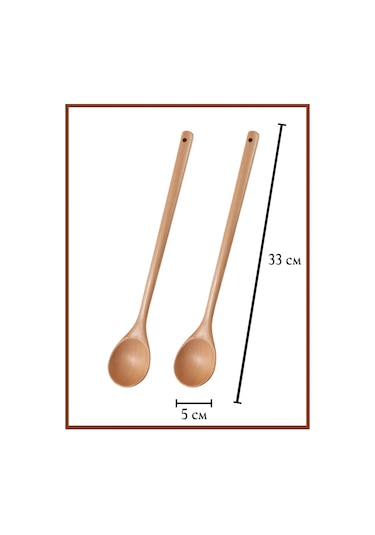 Niandahoome Uzun Saplı Ahşap Aşçı Kaşığı Seti 331065403