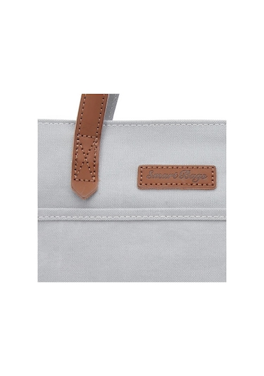 Kanvas Kumaş Kadın Çantası Elden Tutmalı Smart Bags 1328 GRİ
