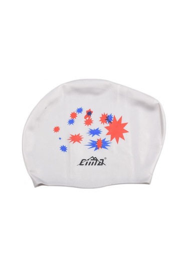 Uzun Saçlar İçin Sones Baskılı Silikon Yüzme Bonesi Su Geçirmez Yüzme Bonesi Gri