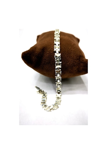 Omar Silver Erkek Euro 5,5 Mm Beyaz Gümüş Bileklik