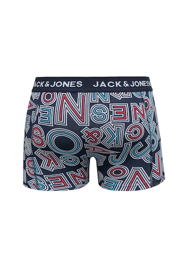 Jack & Jones Tyler 12250111 Baskılı Erkek Boxer 5'li Paket Lacivert