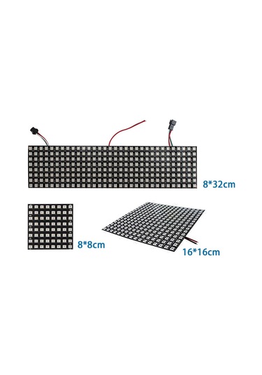 Homyl Led Piksel Matris Paneli Ws2812b Rgb Dijital 8x32cm
