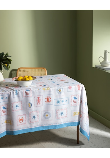 Garope Pamuklu Masa Örtüsü - Renkli - 150x150 Cm 8684427277911 Çok Renkli