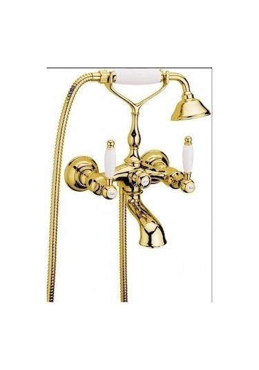 İtalyan Webert Dorian Banyo Bataryası -1.5m Spi Ral Hortum-el Duşu Seti Ve Askisı Dahi L Altın Krom
