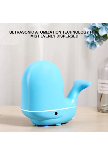 Wezone Mavi Ultrasonik Aromaterapi Dağıtıcı 180ml - 7 Renkli Led Işıklı Nemlendirici, 10 Saat Otomatik Kapatma Fonksiyonu