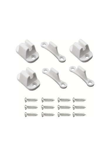 Dashanshop 3 Adet Beyaz Rv Kapı Tutucu Seti 12 Vidalı Karavan Ve Tekne