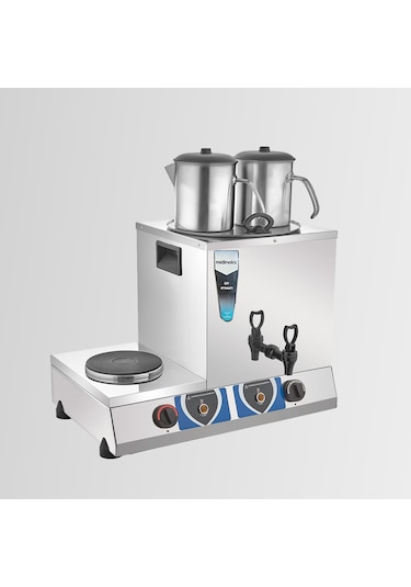 Midinoks MD.GT02 Elektrikli Çift Demlikli Pleytli Çay Ocağı Takım