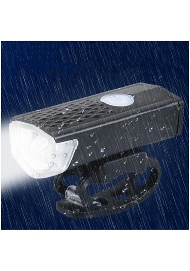 Forte GT XBYC 6131 Ön Işık 300 lümen usb şarjlı bisiklet ön farı Gri - Siyah