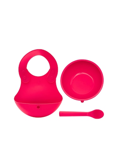 Babychefs Silikon Bebek Beslenme Seti 6 Parça-pembe