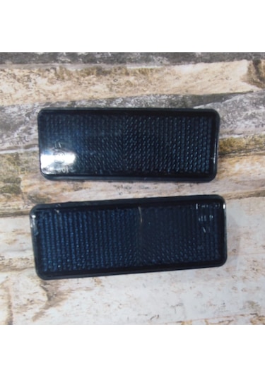 Motosiklet Uyumlu Reflektör Dikdörtgen 3.5cm X 9cm Koyu Gri Reflektör Takım Koyu Gri