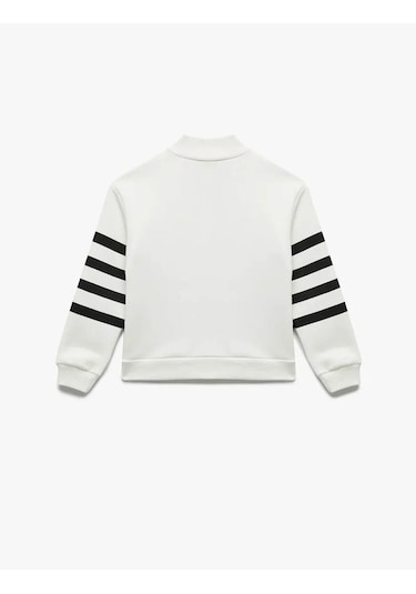 Koton Fermuarlı Yarım Balıkçı Yaka Oversize Siyah Kız Çocuk Sweatshirt 6wkg10059ak Siyah