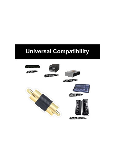 Sones 10 Adet Altın Kaplama Rca Lotus Erkek-erkek Av Ses Adaptörü