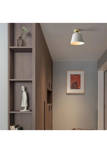 Dashanshop Siyah Metal Antika Pirinç Kaplama Endüstriyel Çiftlik Evi Tarzı Tavan Lambası Siyah