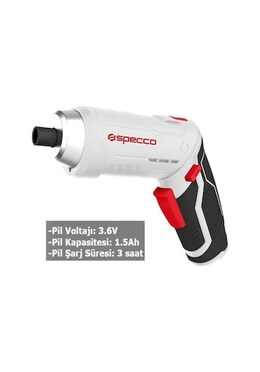 Speccoi Xsp 3.6v-3011 33 Parça Akülü Vidalama Şarjlı Tornavida Set