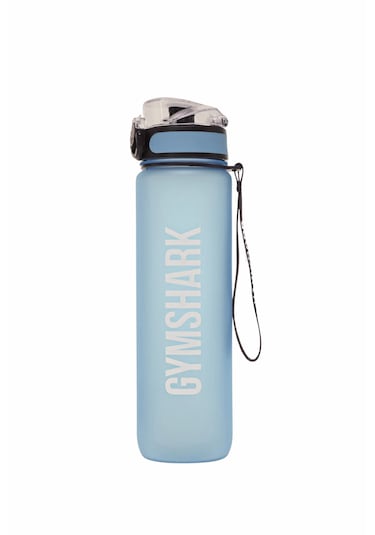 1 Litre Ölçü Göstergeli Spor Su Şişesi Açık Mavi