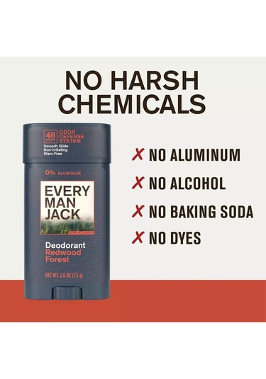 Every Man Jack Redwood Forest Alüminyumsuz Stick Deodorant 73gr