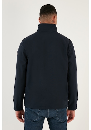 Buratti Su Itici Slim Fit Dik Yaka Softshell Ince Erkek Mont 649003 Lacivert