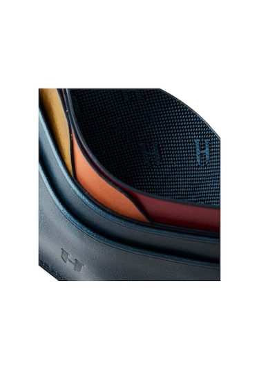 Elton Erkek Lacivert Plus Color Deri İnce Tasarım Çok Bölmeli Rfid Korumalı Kartlık Lacivert