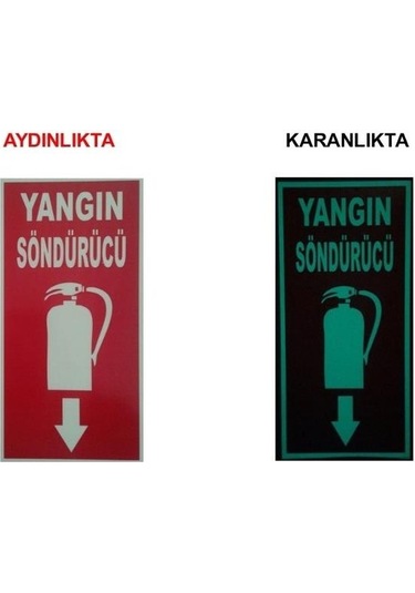 Fotolümenli fosforlu Yangın Söndürücü Levhası dekota Malzeme N11.66